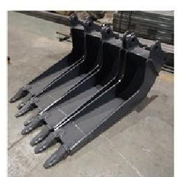 Clean Up Between Sleeper And Sleeper Stone Slab Removal Bucket / Slab Bucket For Excavator