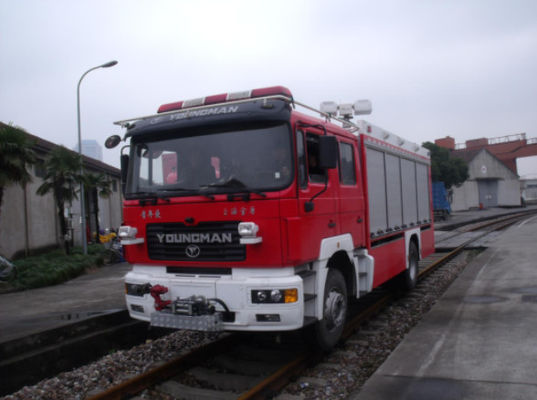 HTRR209 dual purpose fire truck rail system water tank fire