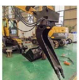 360° Slag Hopper Rotary Excavator Ripper Mechanical Clean The Bottom Of The Rail Slab Stone.