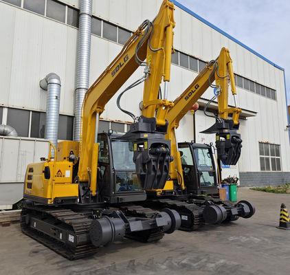 Pillow Changer Railway Digger Crawler Rail Excavator Sleeper Exchanger
